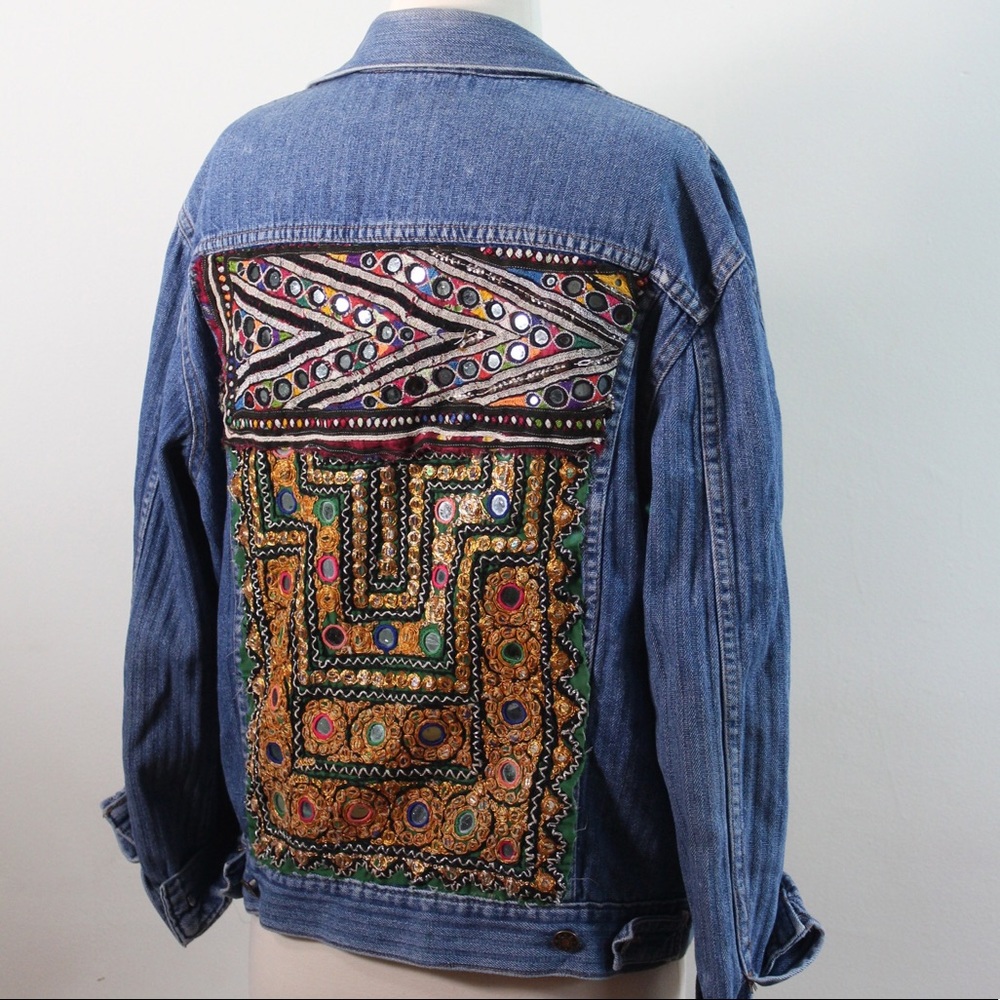 Bohemian handmade Levi Denim jackets - Picture 2 of 7